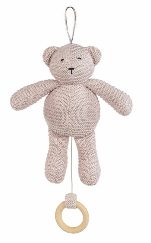 Peluche Oso musical de punto Bobo Walking Mum Gris
