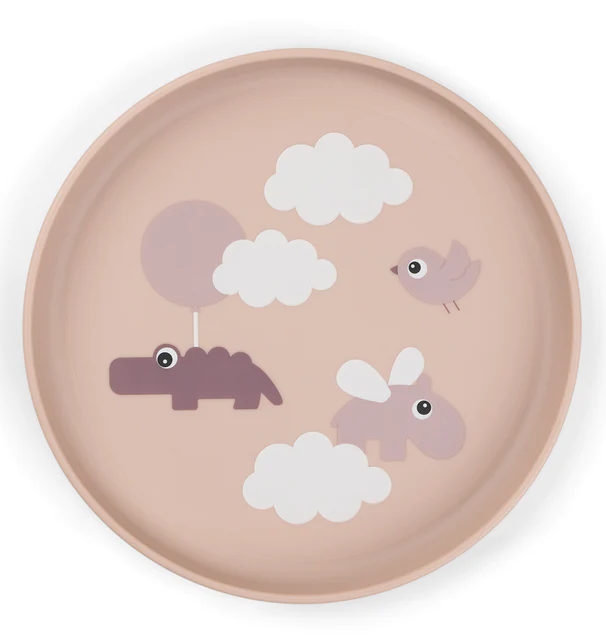 Plato infantil antideslizante Done By Deer Azul