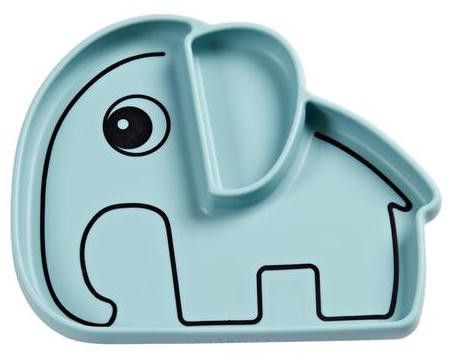 Plato silicona y ventosa Elphee Done By Deer Azul