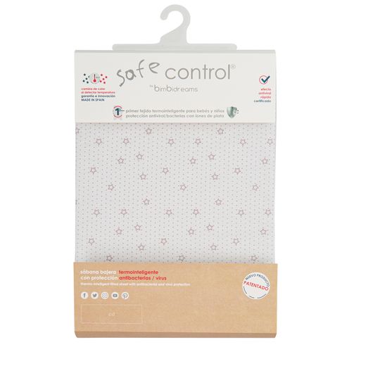 Sábana Bajera 100% Algodón Termocontrol Safe Control Cama (90x200) 20 B|Gris