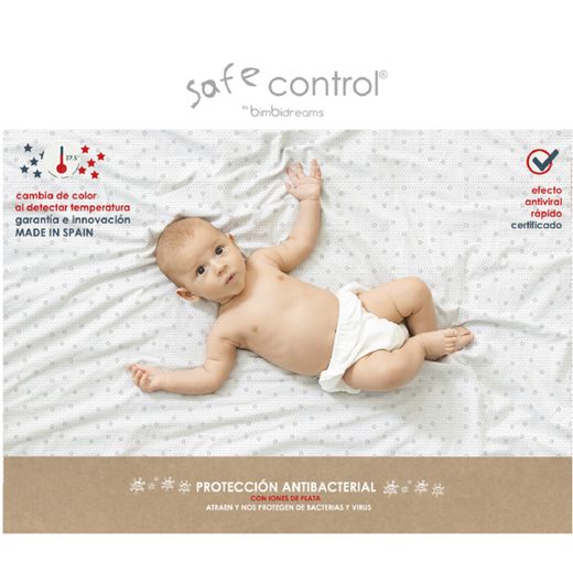 Sábana Bajera 100% Algodón Termocontrol Safe Control Maxicuna (70x140)* 20 B|Gris