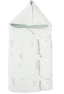 Saco arrullo con capucha Blue Sky Verde