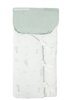 Saco arrullo con capucha Blue Sky Verde