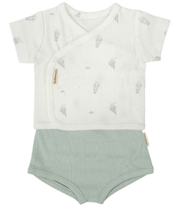 Set Jubón y ranita Blue Sky Verde 1-3 Meses