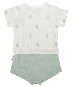 Set Jubón y ranita Blue Sky Verde 1-3 Meses