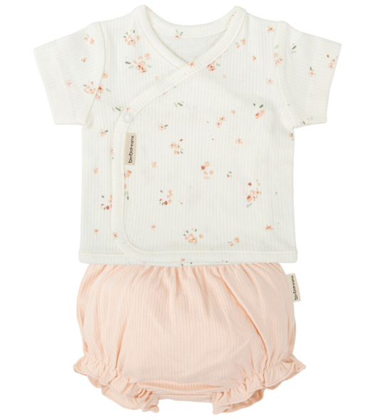 Set Jubón y ranita Monet Rosa 1-3 Meses