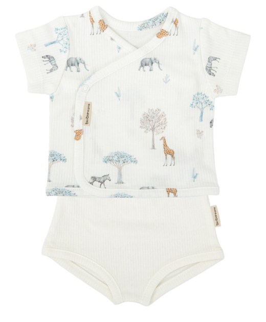 Set Jubón y ranita Tanzania Blanco 1-3 Meses