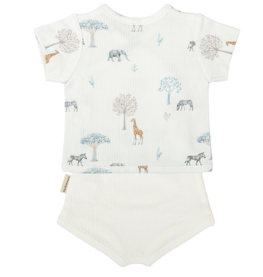 Set Jubón y ranita Tanzania Blanco 1-3 Meses