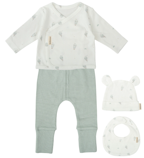 Set Nacimiento - 4p  Blue Sky Verde 0-3 meses