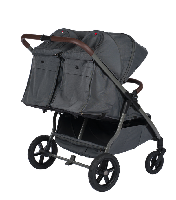 Silla de paseo gemelar Mast M TwinX High Performance Wheels / Robustas, Blueberry