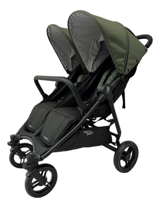 Silla de paseo gemelar Slim Twin de Valco Baby Basil Green
