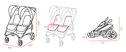 Silla de paseo gemelar Slim Twin de Valco Baby