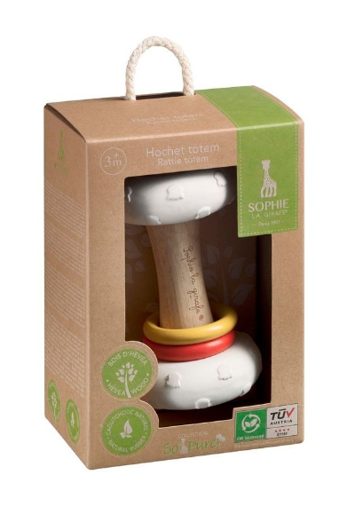 Sonajero Tótem Hochet Caucho & Madera Sophie la girafe